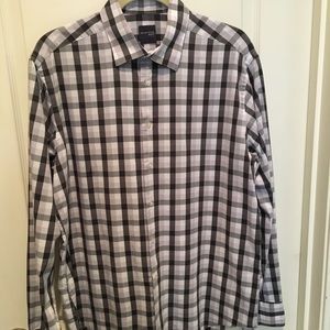 Black/White/Grey-Striped Madison Botton-Down Shirt